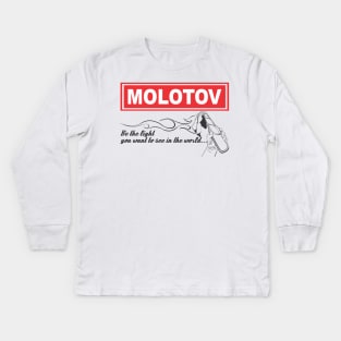 Molotov Cocktail - Anarchy - Anarchist Kids Long Sleeve T-Shirt